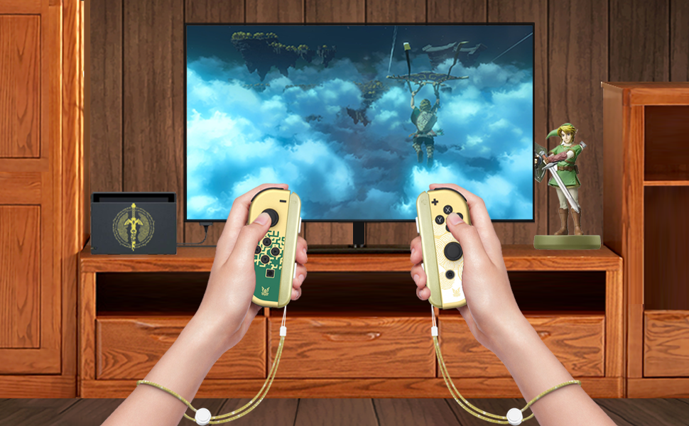 Joycon Strap for Switch Replacement Accessories for Joycon Joy con Wrist Straps 2 Pack(Gold