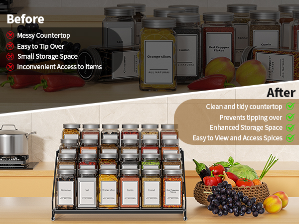 spice holder for inside cabinet