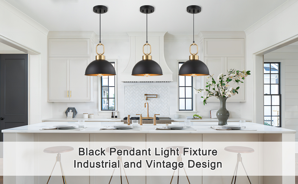 black farmhouse pendant light