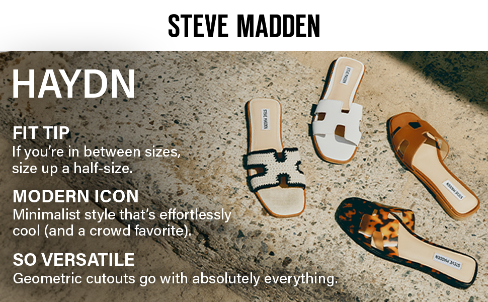 Amazon.com | Steve Madden Women's Hadyn Sandal, Black