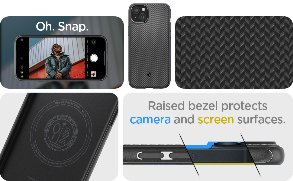 Spigen Case for iPhone 15 Mag Armor Magfit [Magsafe Compatible] for
