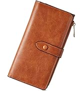 BOSTANTEN Womens Leather Wallets RFID Blocking Large Capacity Trifold Card Holder Ladies Phone Cl...