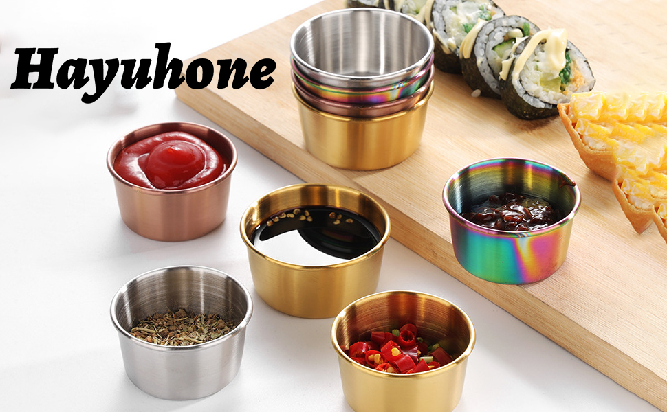 Small Sauce Cups, 12 Pack 2.8oz Stainless Steel Ramekin