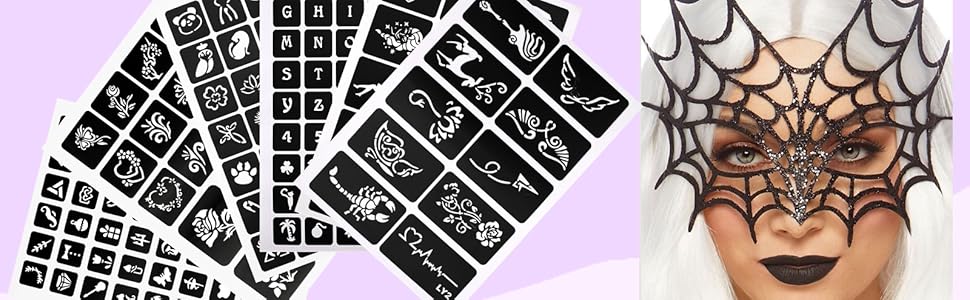 Set di tatuaggi glitterati per bambini