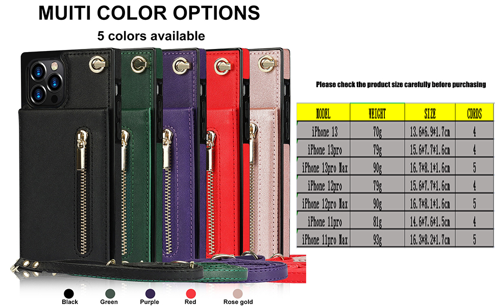 spolis Crossbody Wallet Case for iPhone 13 Pro/iPhone 12