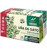 Hanan Cat’s Claw Tea Uña de Gato 25 Herbal Teabags – Wild Una de Gato Tree Bark Herb From Peru’s ...