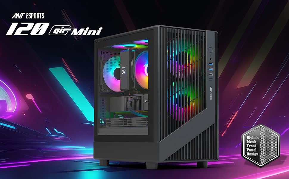 ant esports 120 air mini computer case gaming cabinet