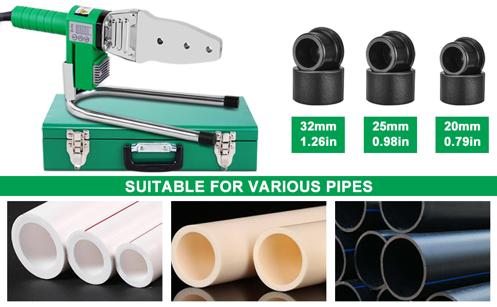 JIAWANSHUN Plastic Water Pipe Welder 110V Plastic pipe welding tool PP