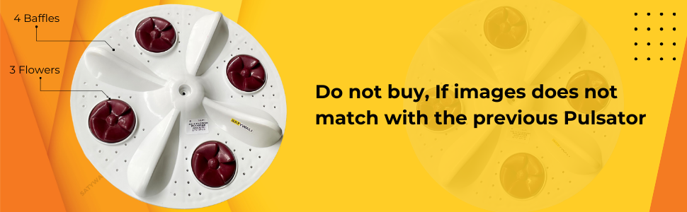 Pulsator compatible with Samsung 7Kg semi-automatic washing machine
