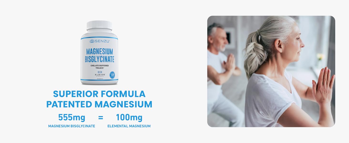 Magnesium Bisglycinate TRAACS 100 Chelate 200mg 120 Capsules Vegan