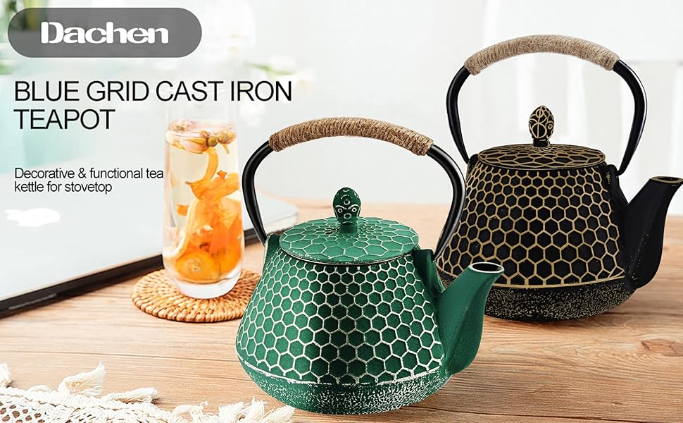 Tea Infuser Pot, Cast Iron Teapot, Cast Iron Tea Kettle, Tea Kettle, Tea Pot, Teapot, Kettle Teapot