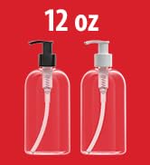 BOSTON 12 OZ PUMP BOTTLES BLACK AND WHITE PUMPS