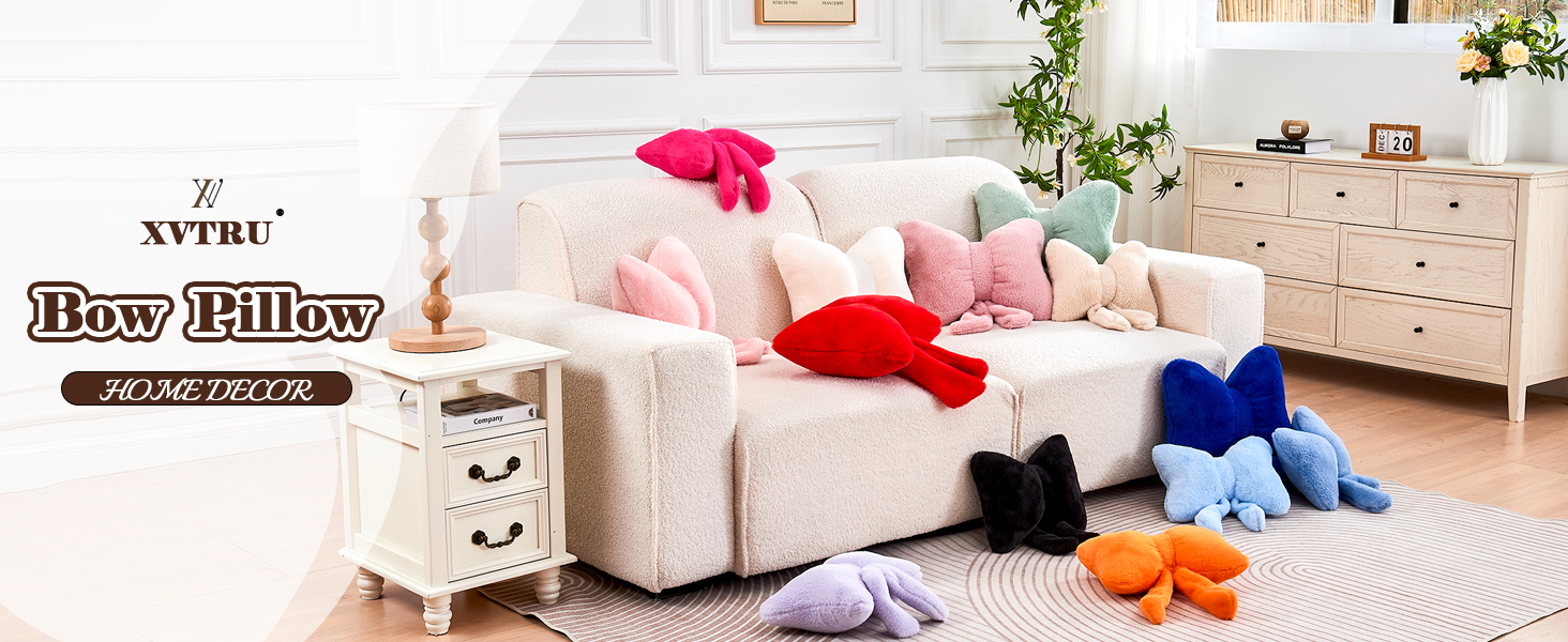 Bow Pillow Bow Shaped Pillow Decorative.