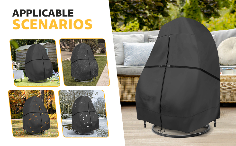 Uthem Egg Chair Cover 420D Hanging Chair Cover for Double