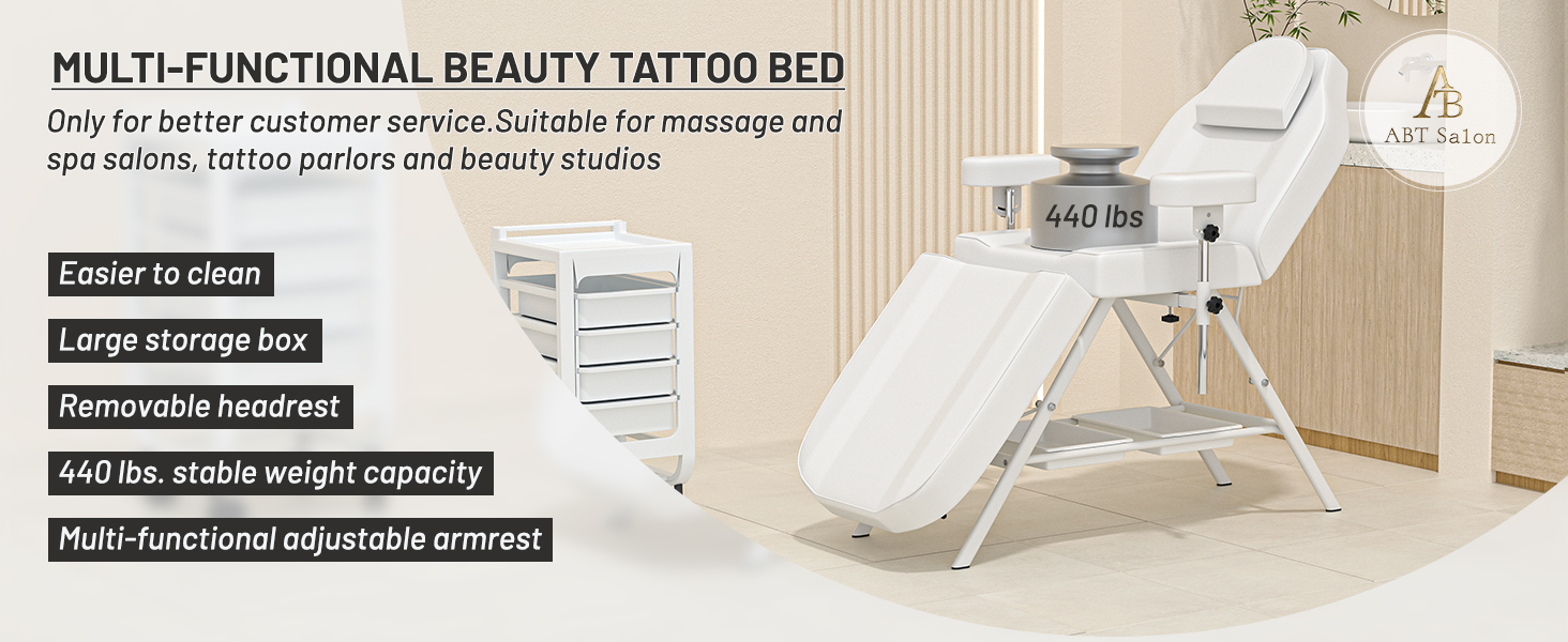 ABTSalon Massage Salon Tattoo Chair Esthetician Bed Lash