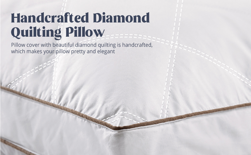 handcrafted diamond quilting pillow