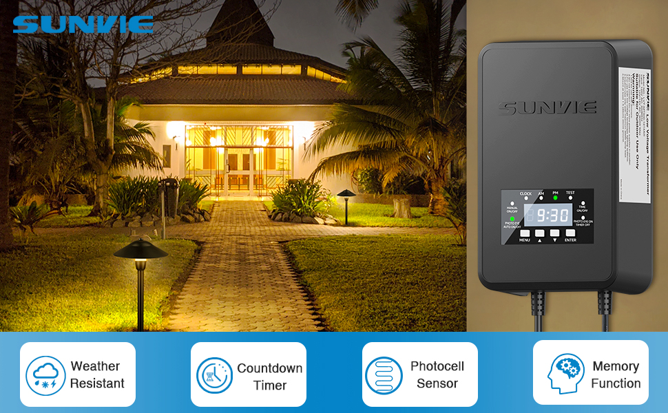 SUNVIE 120W Low Voltage Transformer Outdoor Landscape Lighting