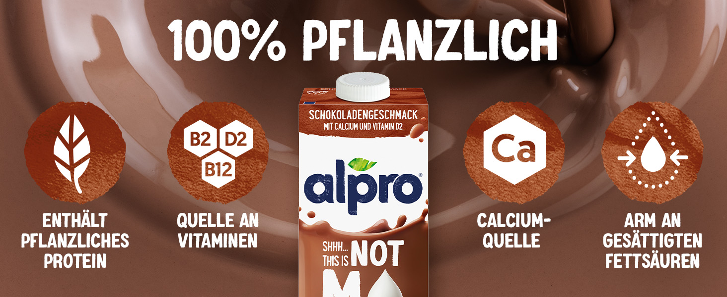 not mlk schoko, soya, alpro not mlk, pflanzlich