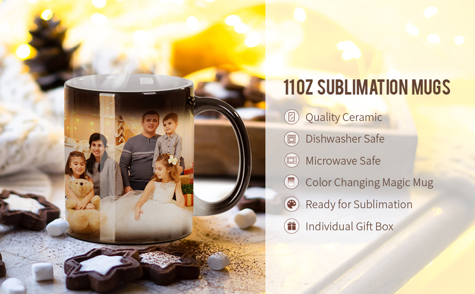 PYD Life 8 Pack Sublimation Mugs Blanks 11 OZ Color