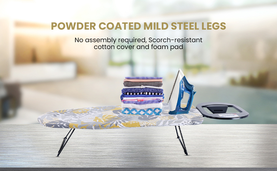 Peng Essentials Zurich Tabletop Ironing Board with Iron Rest Floral