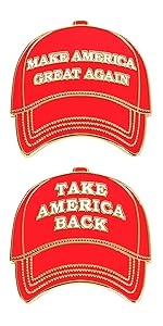 trump hat shaped lapel pin