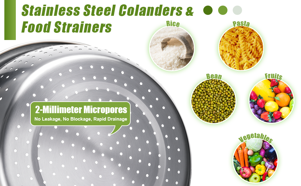 it drains pasta, rice, and veggies in seconds without the mess. Sturdy, simple.