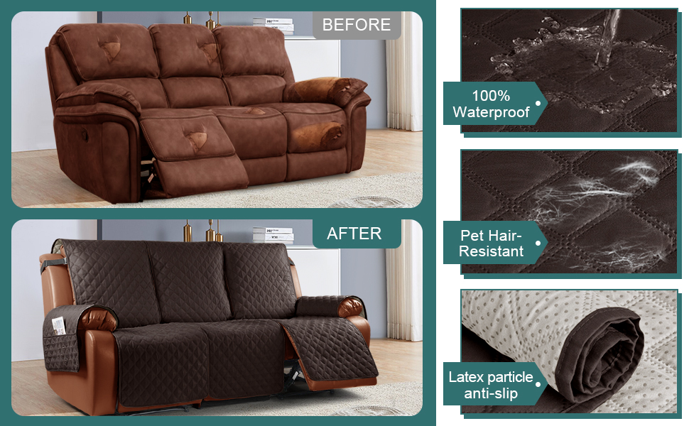 Ruaozz Waterproof Recliner Sofa Cover Couch Covers 1Piece