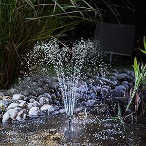 Amazon.co.jp: 夜までライトアップ噴水!! GWSOLAR ハイブリット