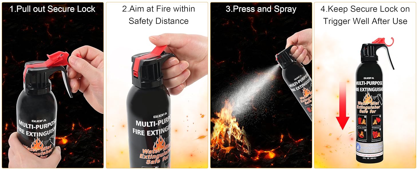 6 Pack Fire Extinguishers for Home, Vehicle Fire Extinguisher with