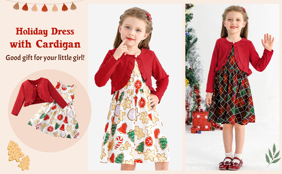  Baby cotton dress and quilted cardigan