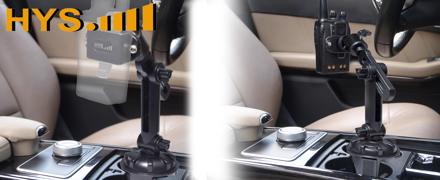 HYS Cup Holder Walkie Talkie Clip Mount, Cup Handheld Radio