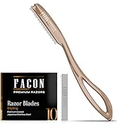 Facón Hair Razors for Cutting Hair - Professional Hair Styling Razor Kit with 11 Replacement Blad...