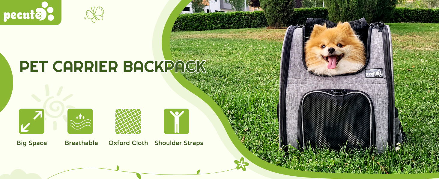 Pecute Pet Carrier Backpack, Large Cat Carrier Backpacks, Dog Backpack