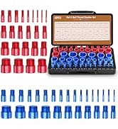 Thread Checker, Bolt Size Finder, 52 PCS Nut and Bolt Thread Checker 28 Inch & 24 Metric Thread G...