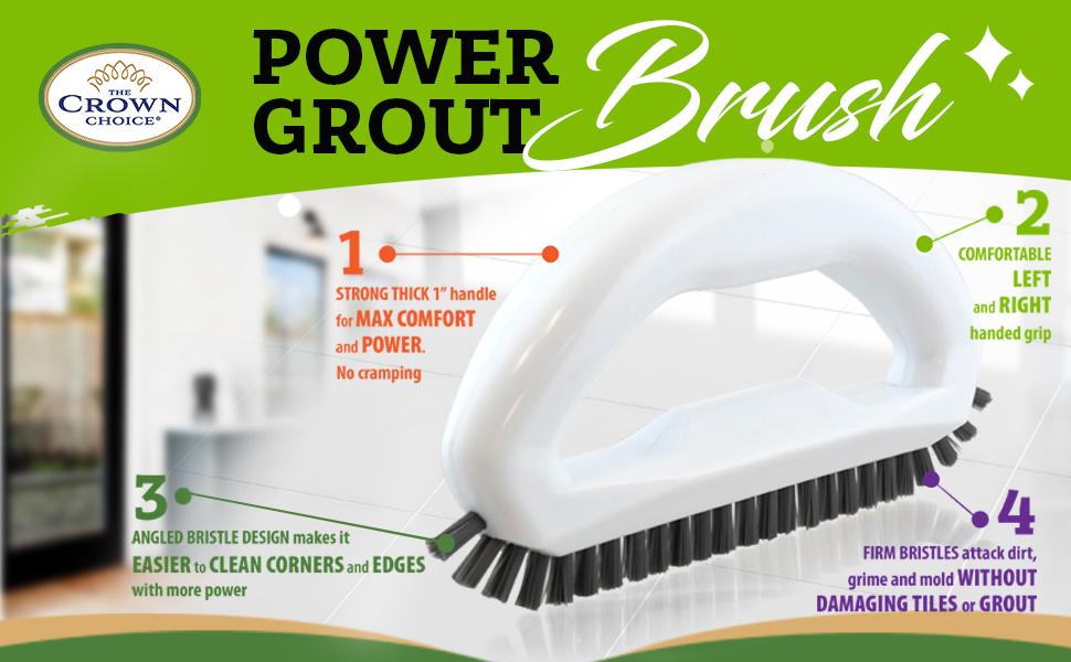 The Crown Choice Grout Cleaning Brush Grout Cleaner and Scrub Brush