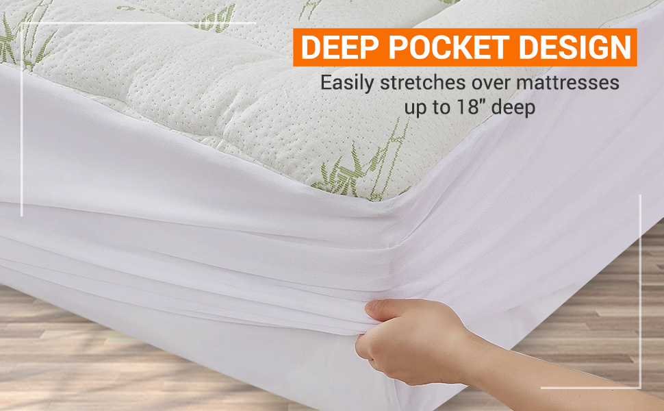 Cheer Collection Rayon Made from Bamboo Mattress Topper