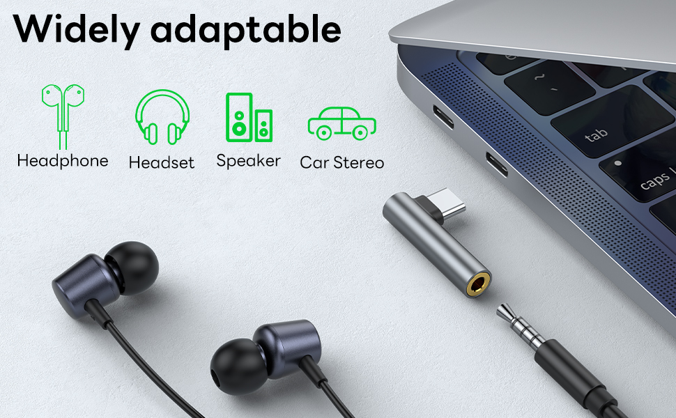 WZNBJLX Type C to 3.5mm Audio Adapter USB C to Headphone