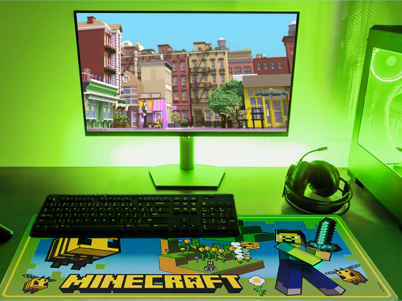 Minecraft Desk Pad for Kids and Teenagers, Non-Slip Desk Mouse Mat 80 x ...