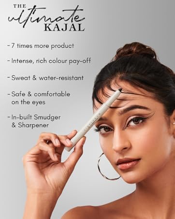 Simply Nam Ultimate Kajal for Women, Sweat-Resistant, 7x more colour than regular kajal