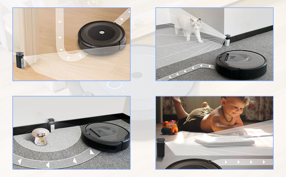2Pack Dual Model Virtual Wall Barrier for iRobot Roomba i