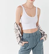 3 Pieces Womens Tank Tops Cute Sexy Going Out Workout Sets Ribbed Summer Tops Black White Crop To...