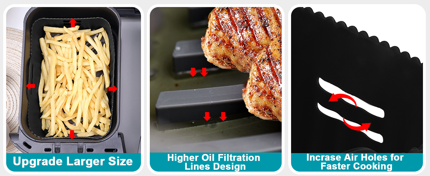 moleath Air Fryer Accessories Compatible for Ninja AF300UK 7.6L, Salter