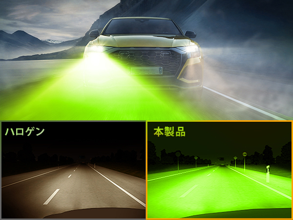 Amazon | 【角度調整可h8 led フォグ レモンイエロー】BORDAN