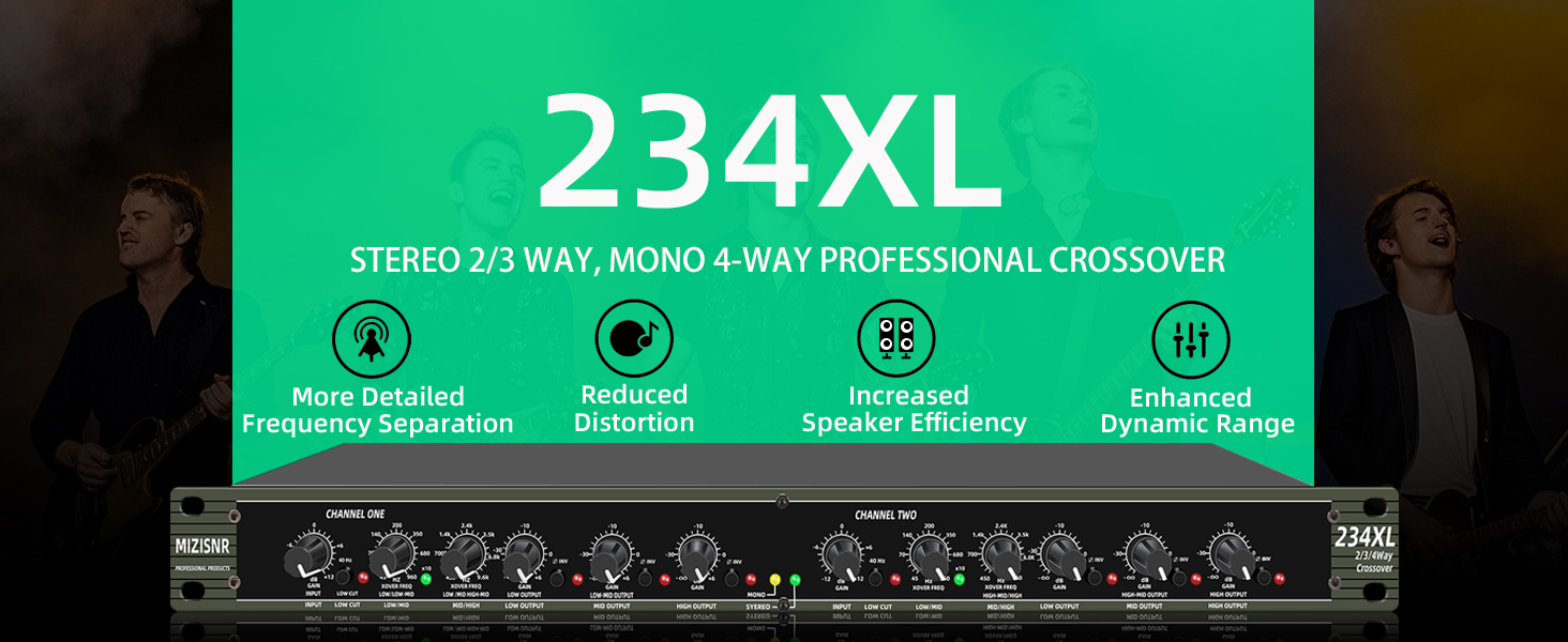 Amazon.com: MIZISNR Professional Audio Crossover, 2/3 Way Stereo/ 4 Way ...