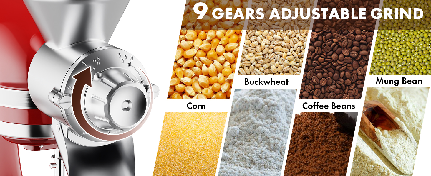 grain mill attachment