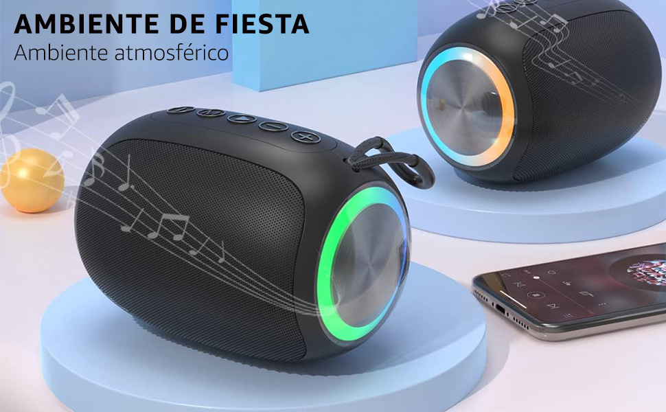Altavoz Setty, bluetooth, USB, radio, RGB, color