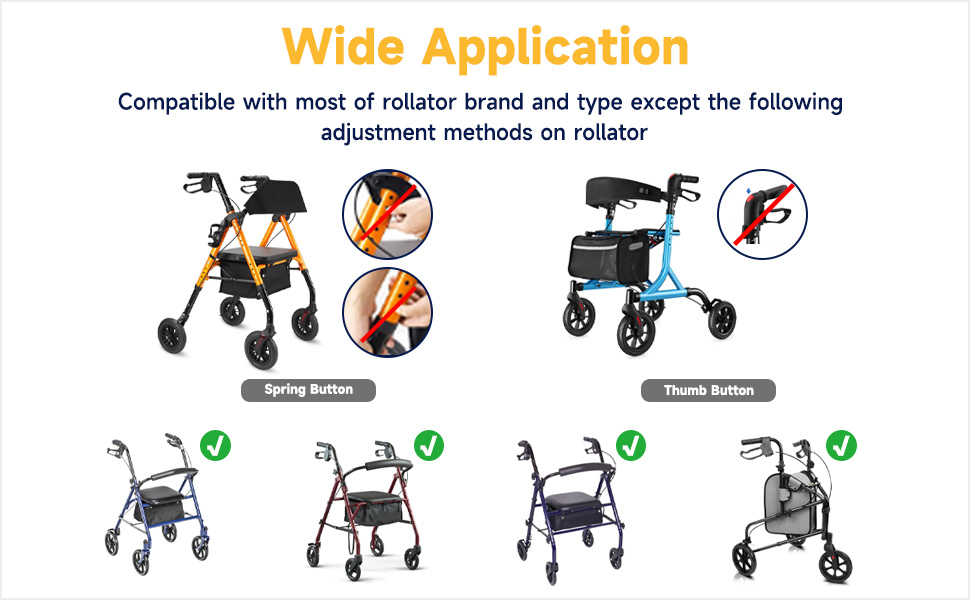 HIAORS Rollator Walker Replacement Knob, Arm Height Adjustment Knob for Rollator