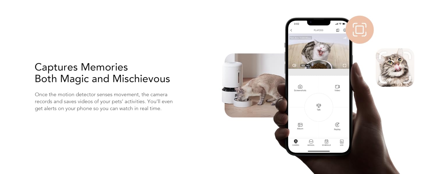 PETLIBRO Automatic Cat Feeder with Camera, 1080P HD Video with Night