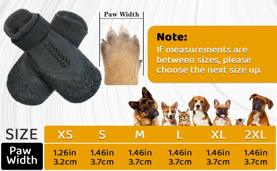 Dog Socks for Puppy Small Medium Senior Dogs, AntiSlip Dog Grip Socks with Rubber