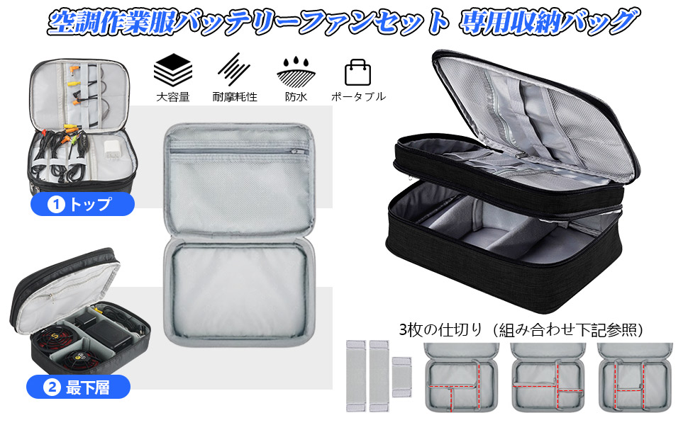 Amazon.co.jp: 空調作業服 ファンバッテリーセット 24V 20000mAh
